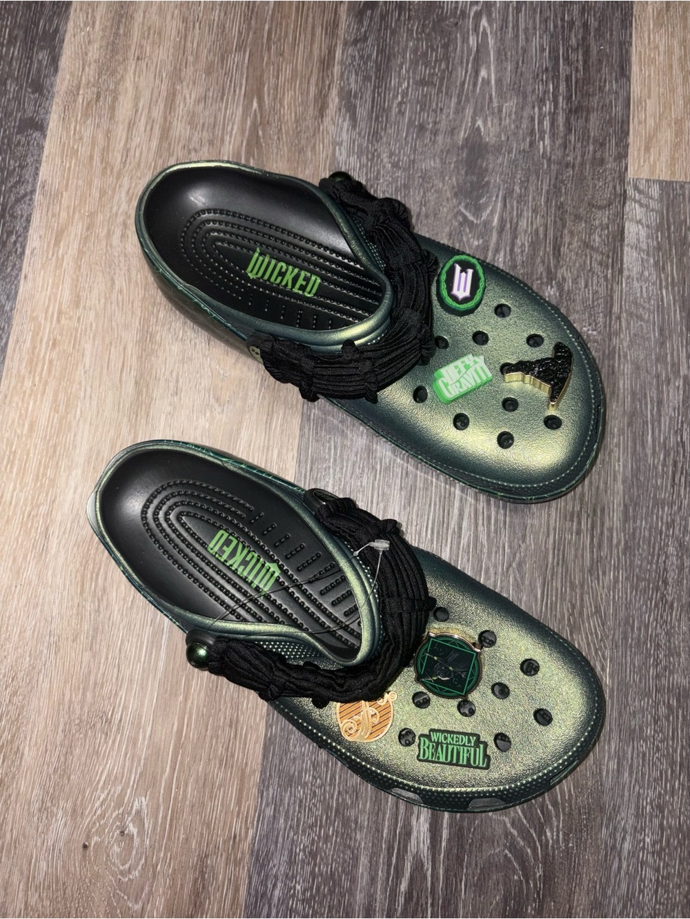 2024 Wicked x Crocs Classic Clog Elphaba Green with Jibbitz Women’s US 10